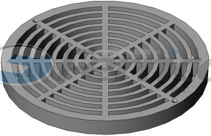 StormDrain FSD-3017-G20G 20-inch Round Flat Green Grate for Drain Box 